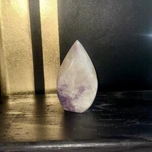 Premium Brazilian Lepidolite Flame • 162 g • 3″ Tall • Calming Lavender Crystal